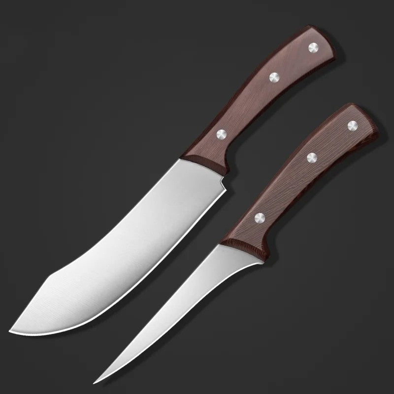 A set of knives for butchering, cutting, and boning