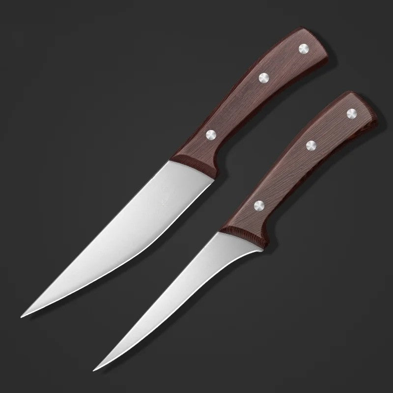 A set of knives for butchering, cutting, and boning